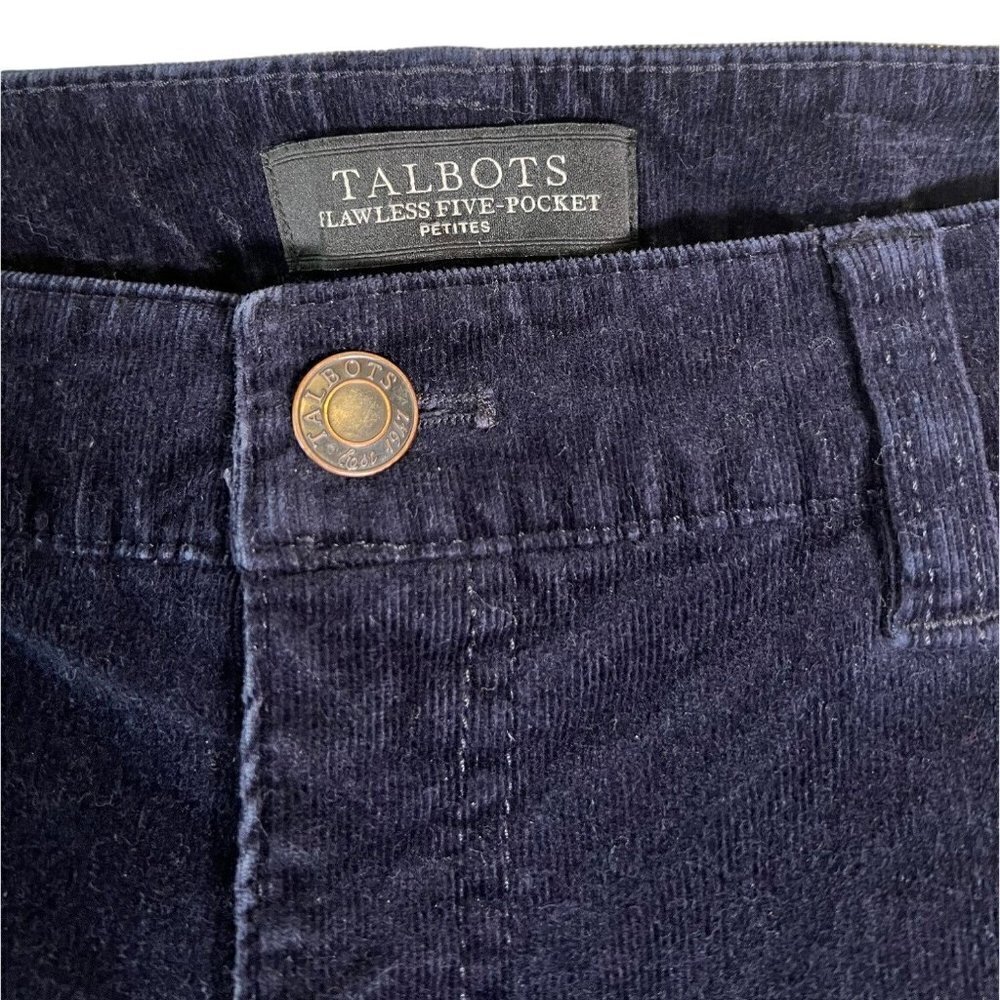 Talbots Women's Black Flawless 5 Pocket Corduroy Flare Pants Petite Size 10 - Picture 8 of 9